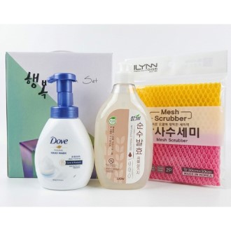 행복 기획세트-6호(핸드워시+주방세제+수세미)