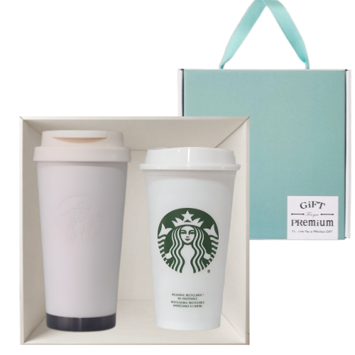 스타벅스 SS 시그니처 엘마 텀블러 473ml + 스타벅스 리유저블 핫컵 473ml