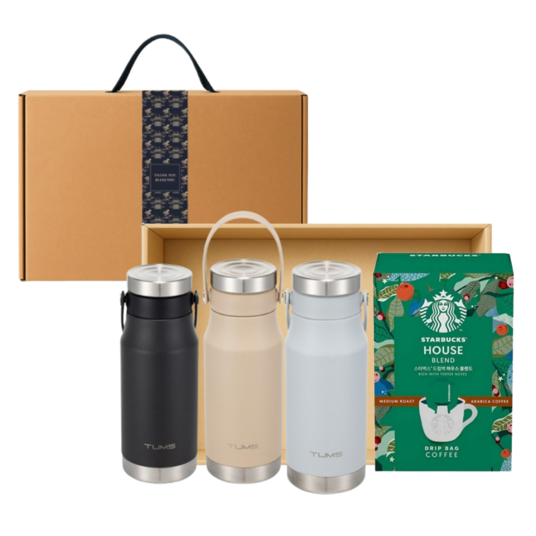 핸들 익스트림 손잡이 텀블러 500ml 스타벅스 드립백 5P 고급띠지 손잡이 기프트박스 선물세트