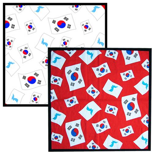 휘날리는태극기손수건 / 작은태극기 / 한반도태극기 / 화이트, 레드