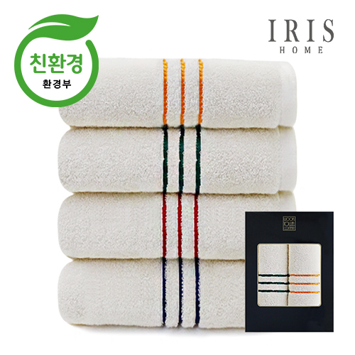 아이리스홈 국내생산 친환경 에어코튼 라인 세면타올 2매