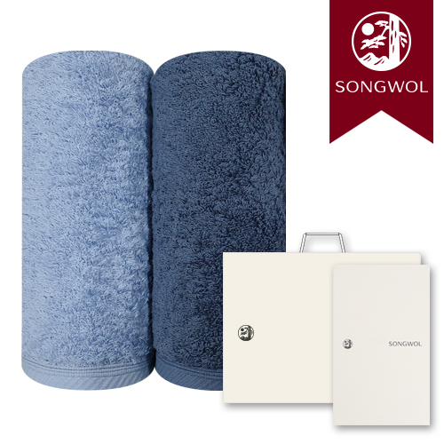 송월타올 항균 180g (40수/40*80cm) 2매입 선물세트(박스+쇼핑백 포함)